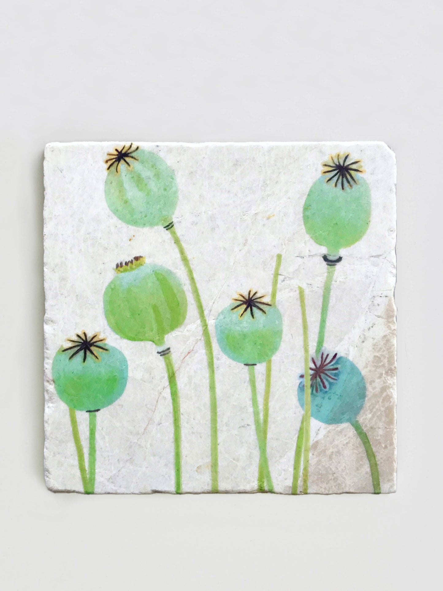 Poppy Pods on Ecru Trivet