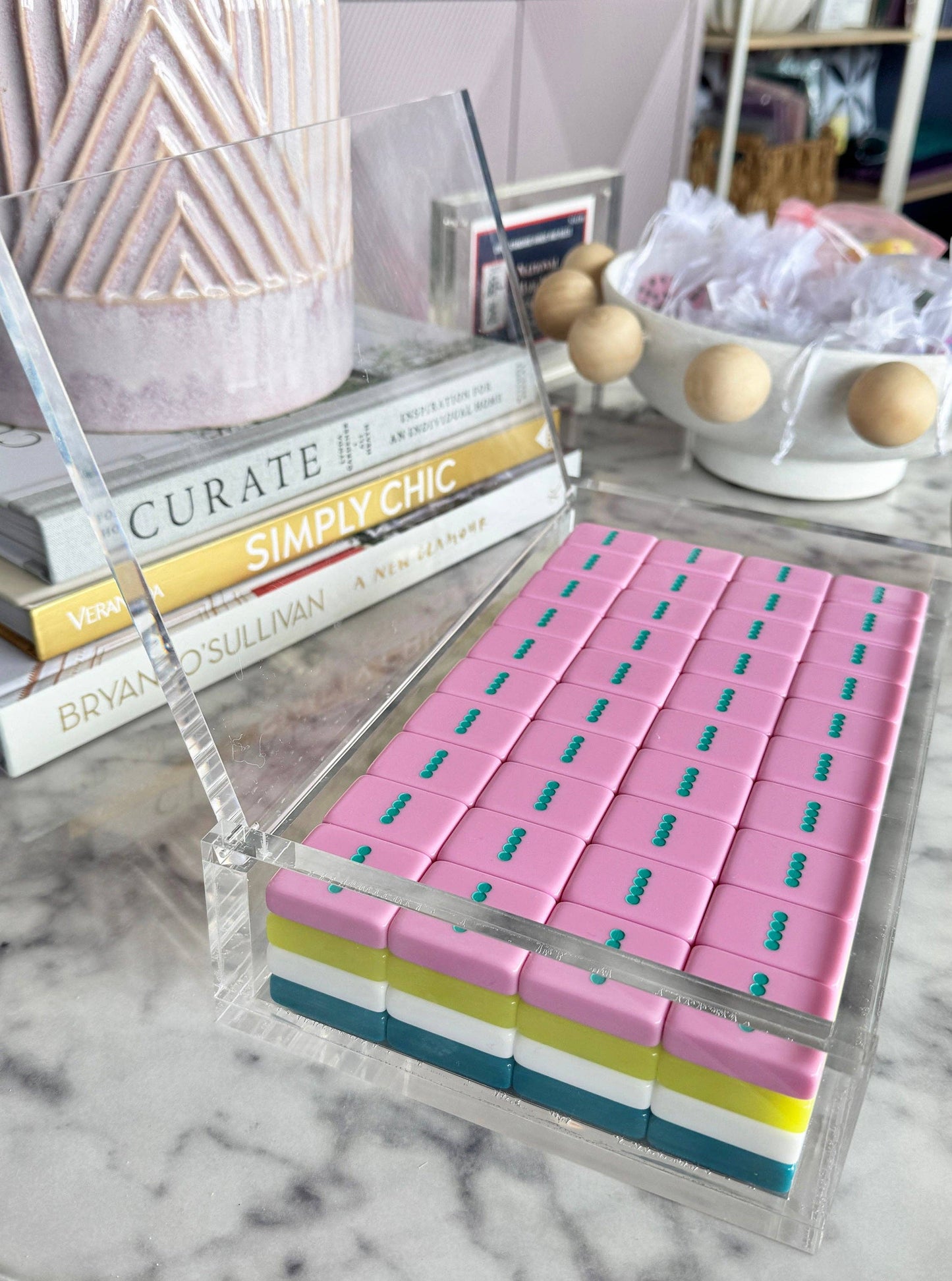 Lucite Mahjong Tile Display Box - Final Sale