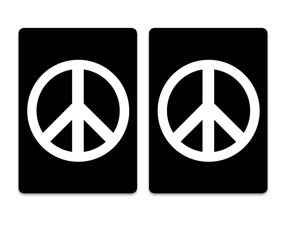 Playing cards BLACK and WHITE PEACE sign