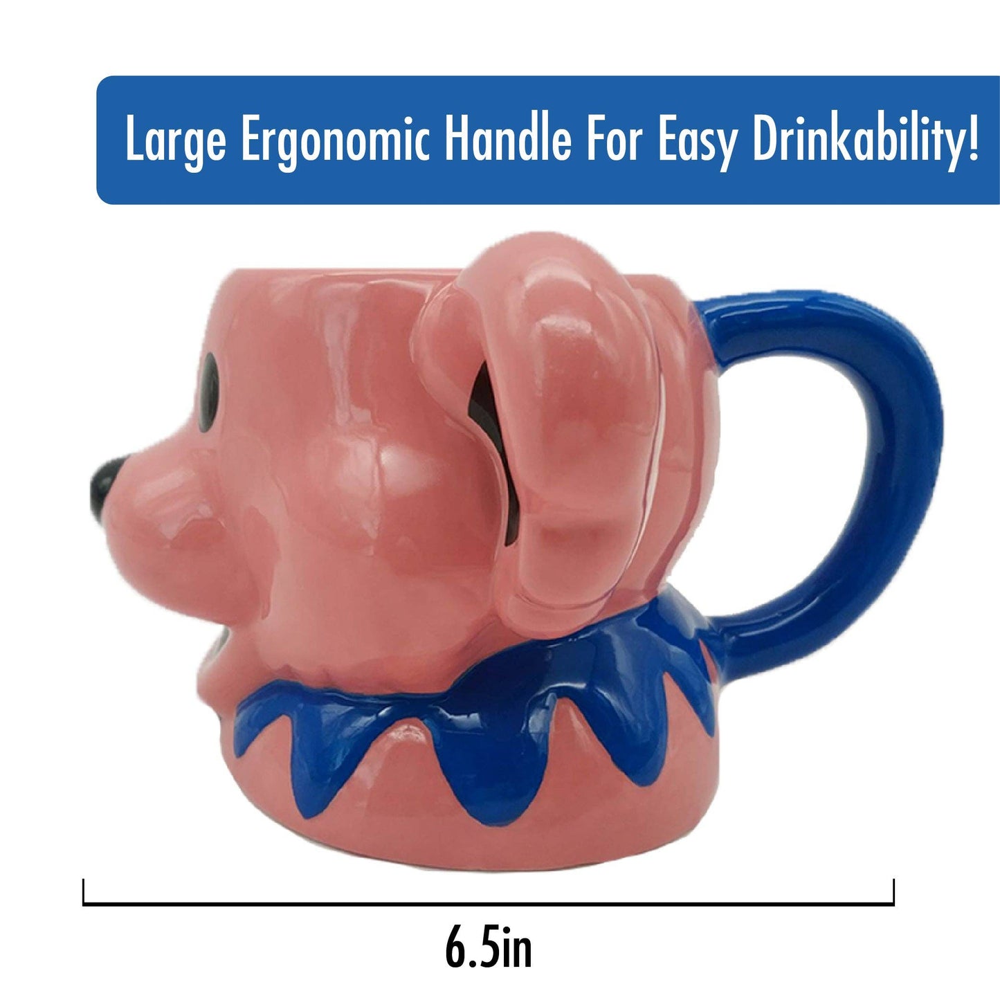 Grateful Dead Dancing Bear Molded Head Ceramic Mug (Pink)