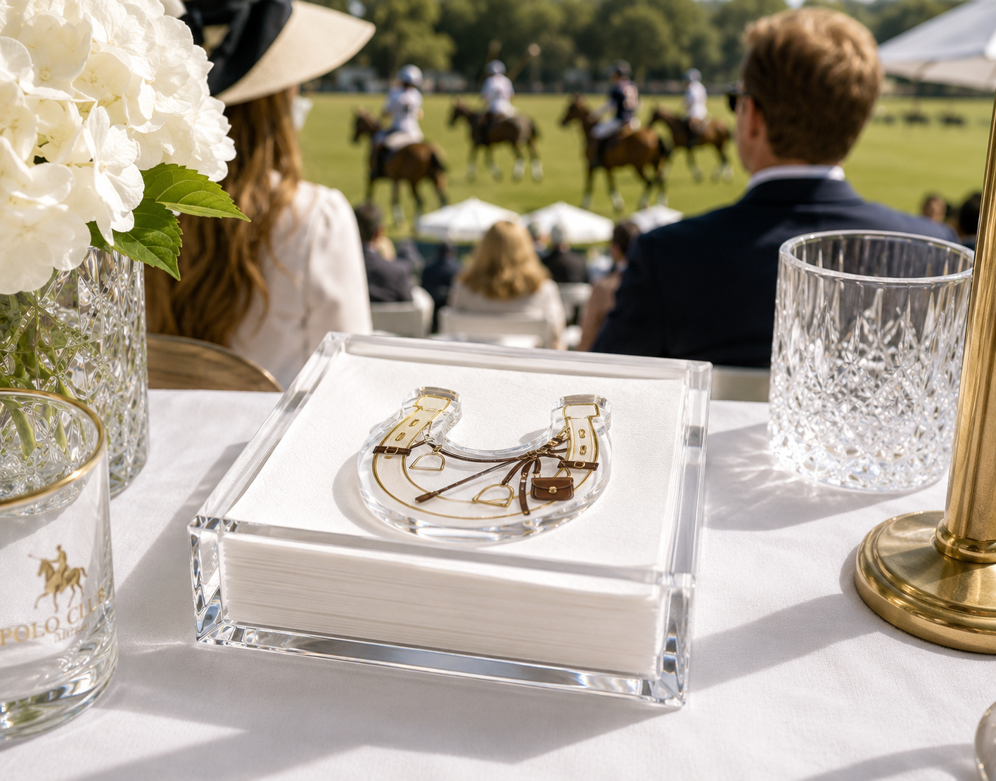 Acrylic Napkin Weight, Horseshoe