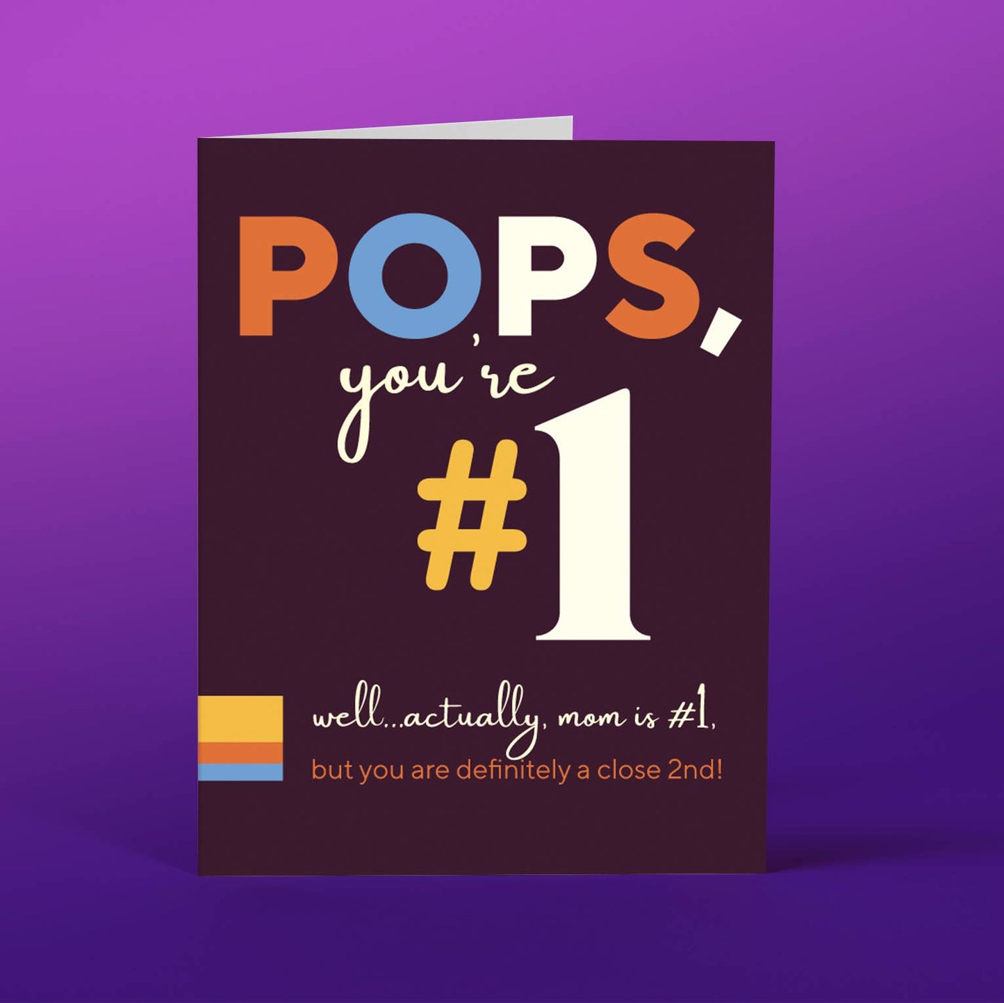 POPS #1 father's day card