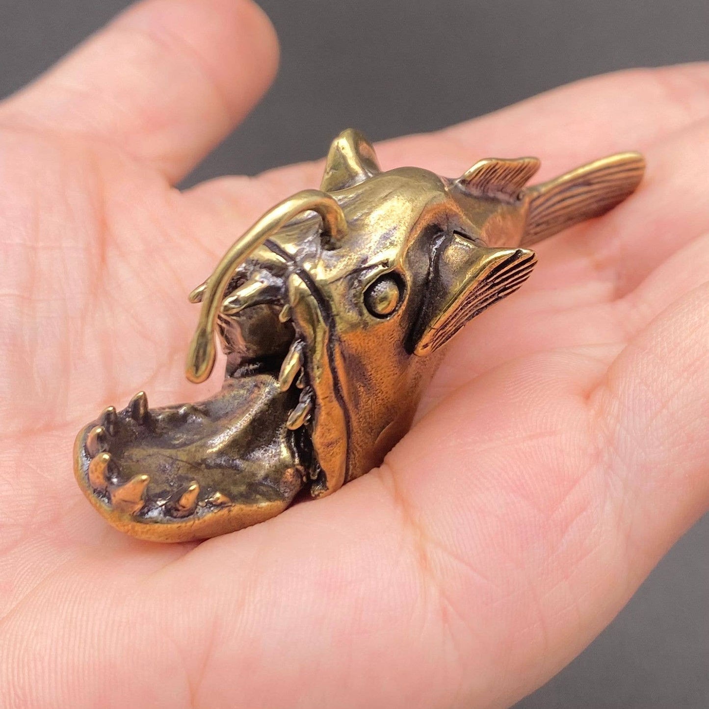 Brass Lantern Fish Crafts Desktop Ornaments Decoration