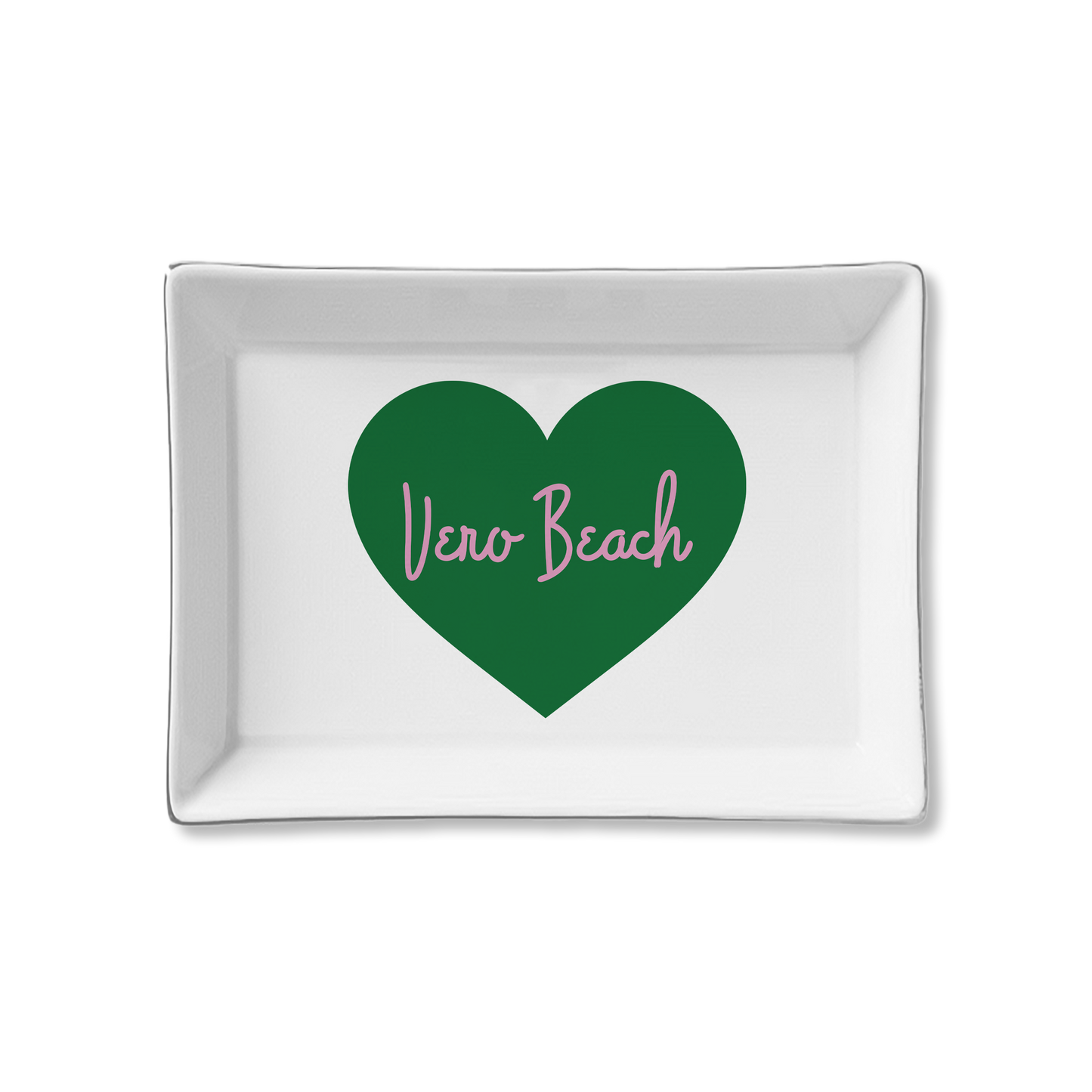 Ceramic Tray- Name Drop Location Heart