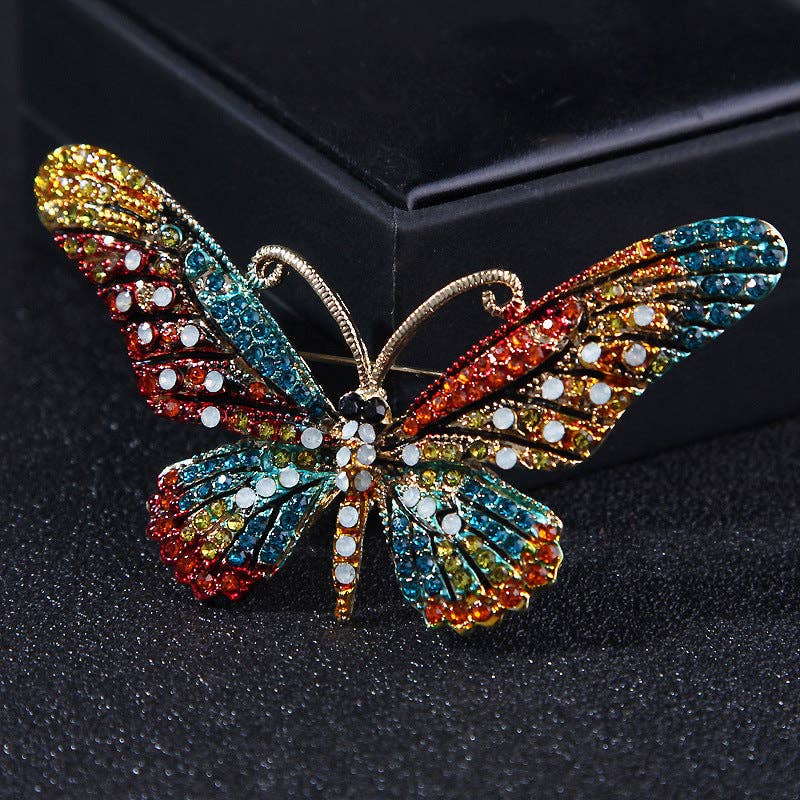 Butterfly Rhinestone Brooch