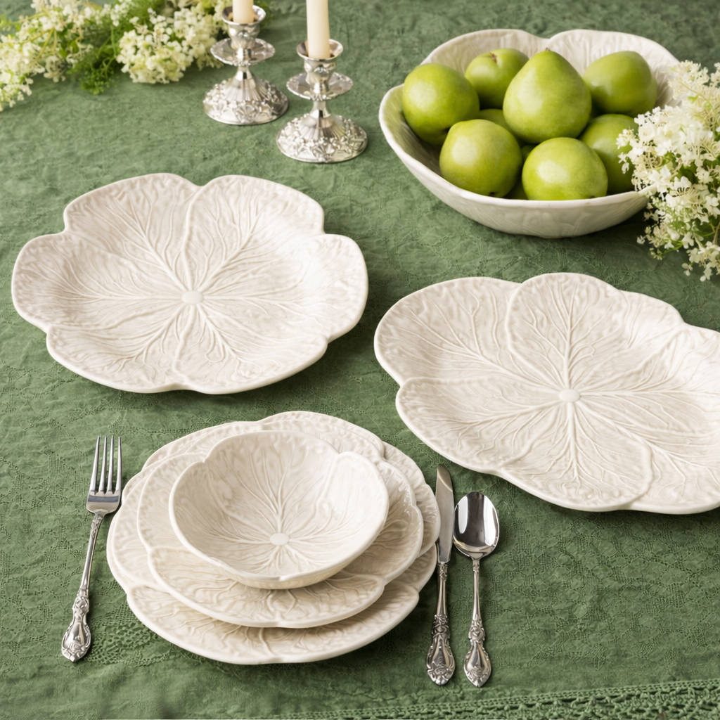 Le Jardin White Cabbage 3-D Cereal Bowl 8 in