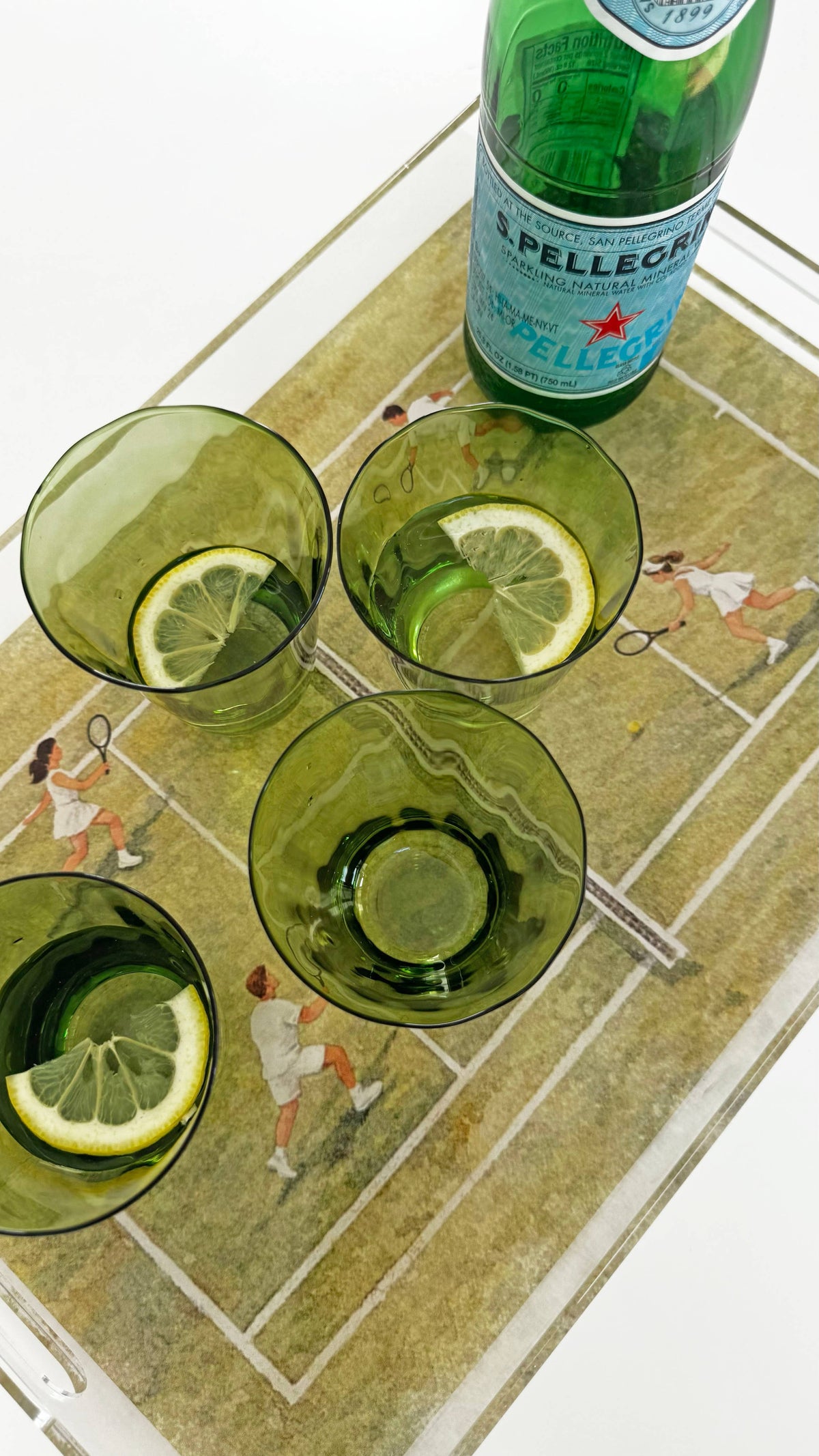 Acrylic tennis court tray