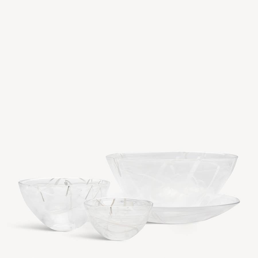Contrast Bowl White/White Small