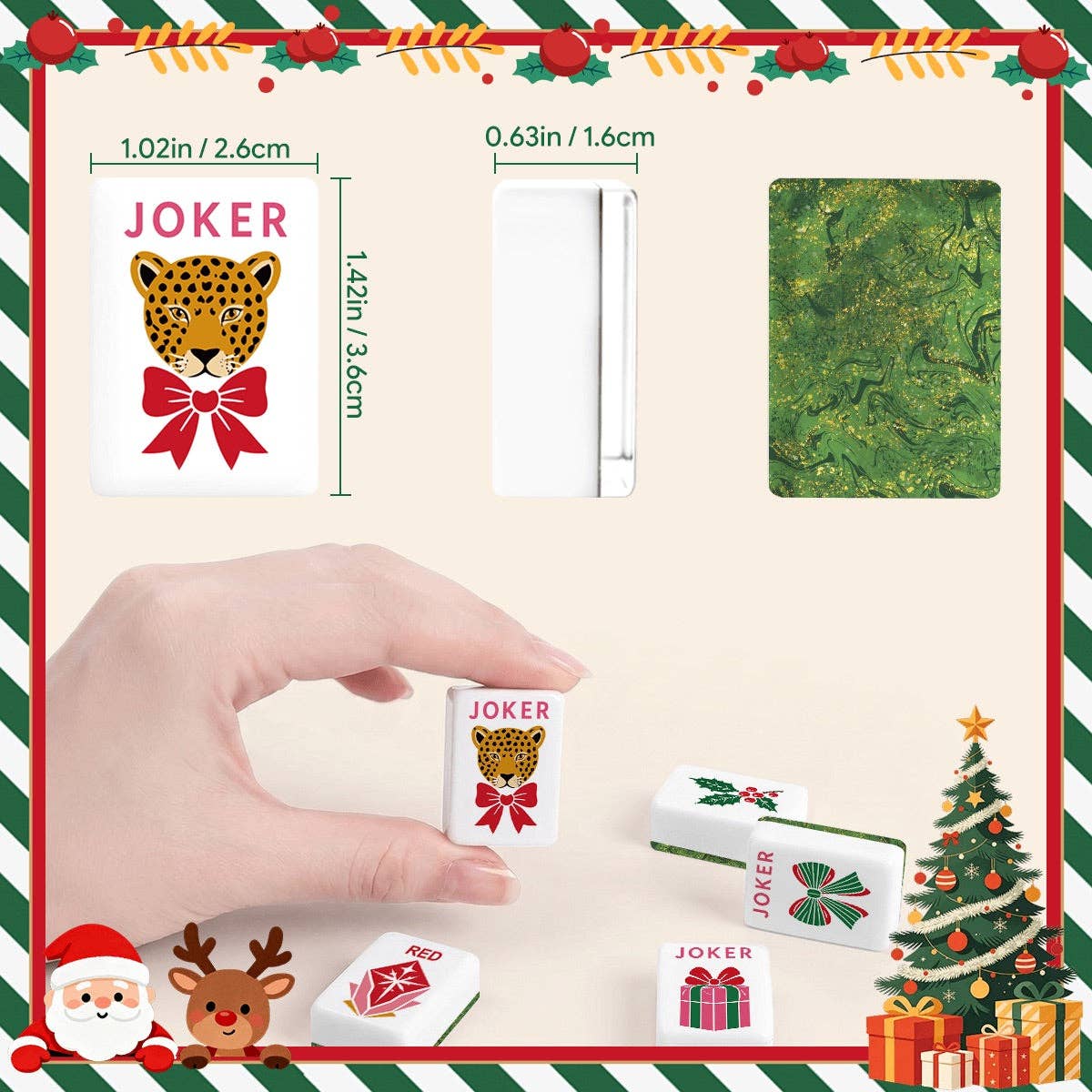Glam Holiday Christmas Mahjong Tiles Twinkle Traditions (Exclusive)