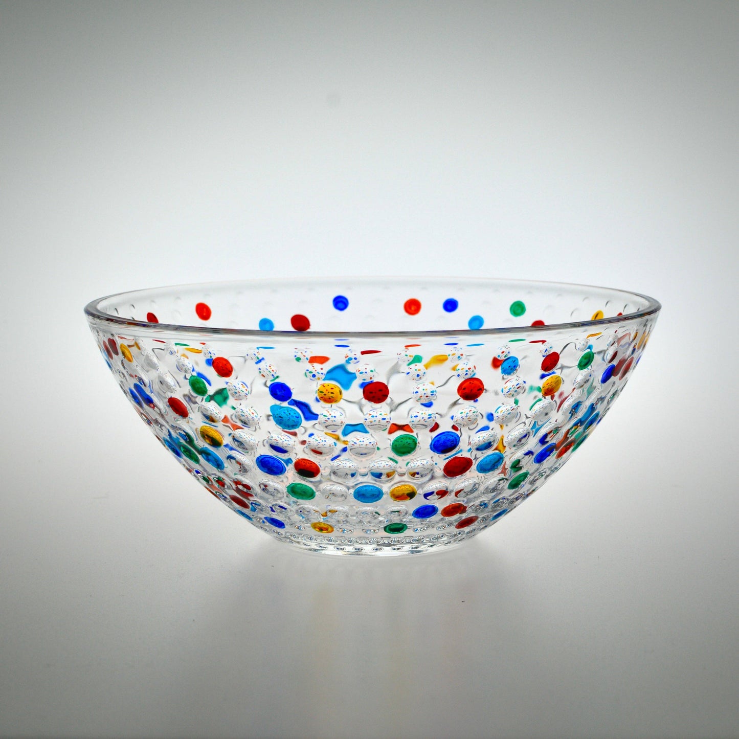 Bubbles Glass Bowl, Hand-painted in Italy
