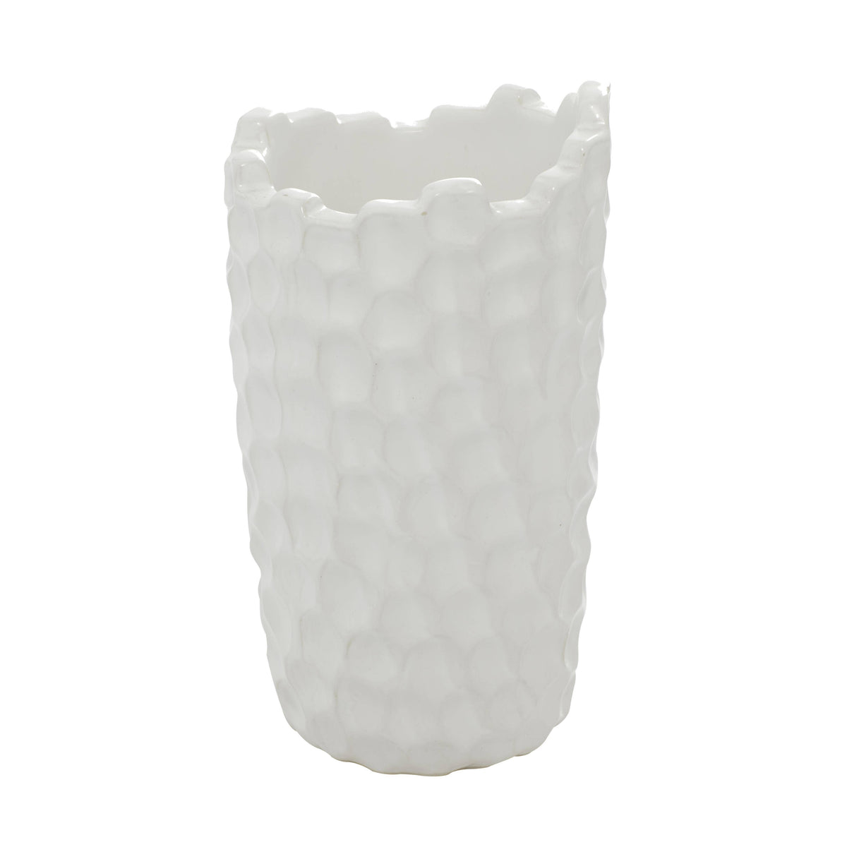 Contemporary White Porcelain Ceramic Vase