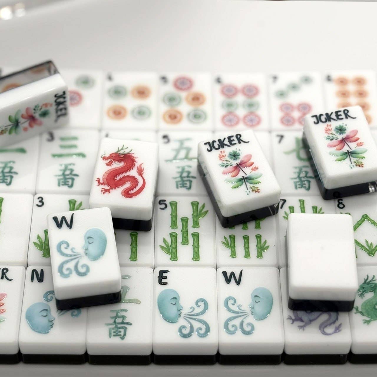 Mahjong set with Custom Acrylic Box
