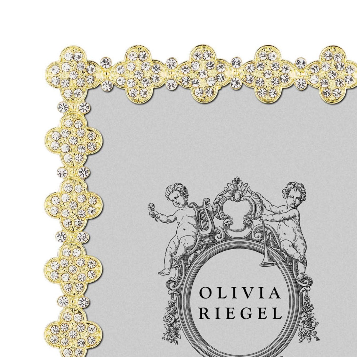 Gold Pavé Clover 5" x 7" Picture Frame | Photo Frame