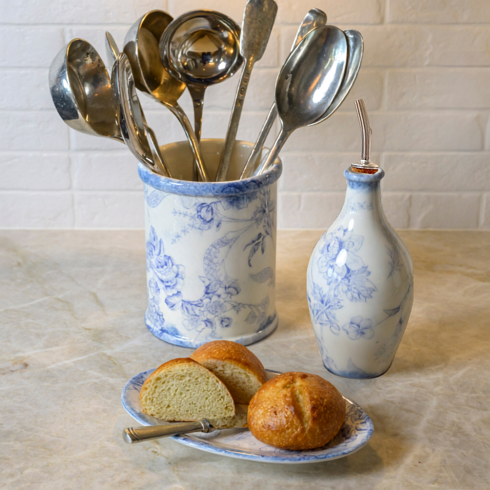 Blue Oil Bottle from Italy