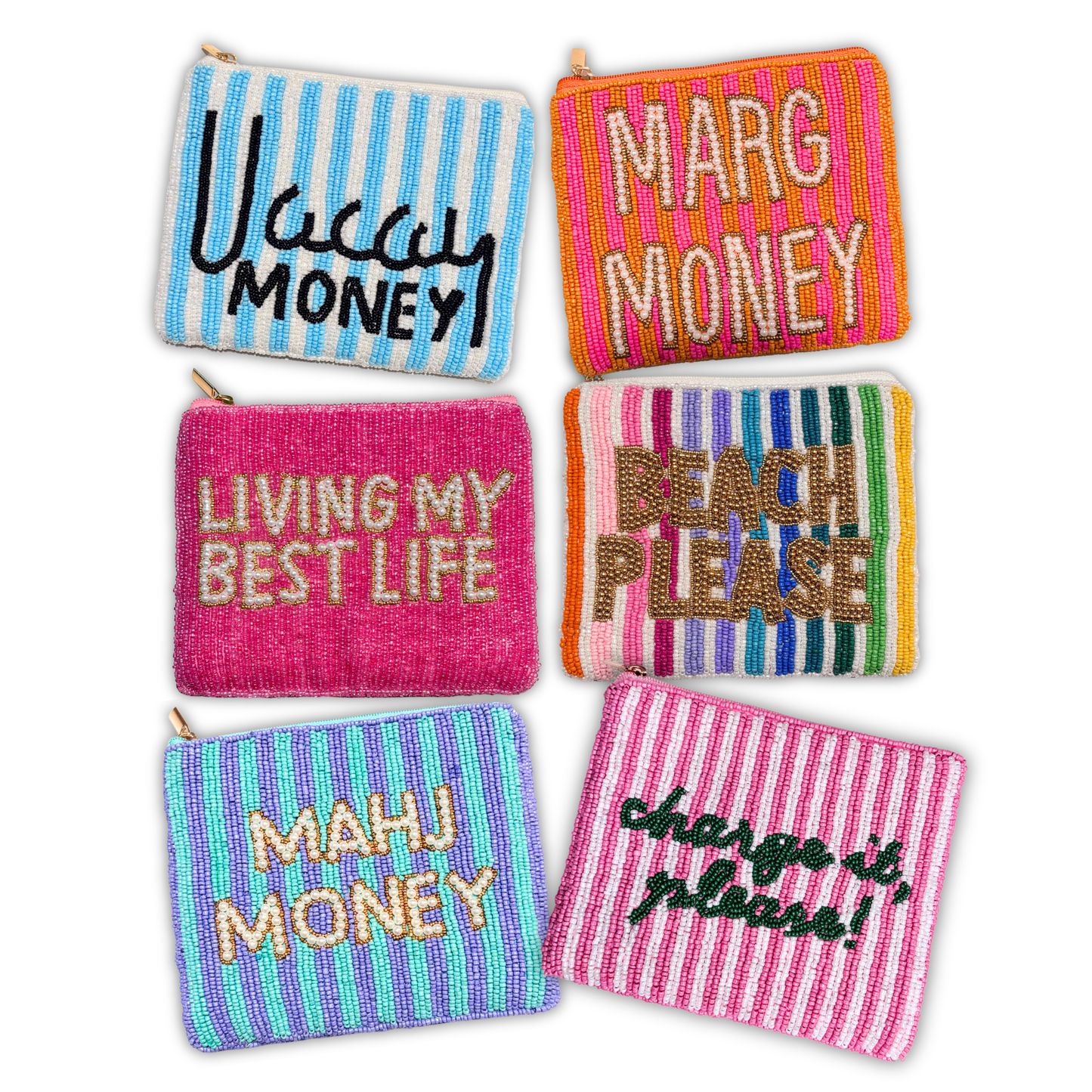 Beaded Coin Purse - Various Sayings