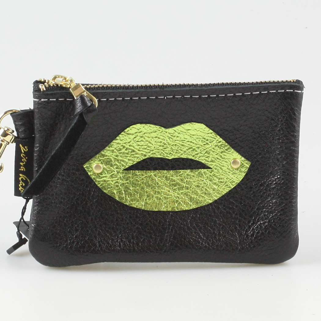 The LIPS Appliqué Clutch/Makeup Bag
