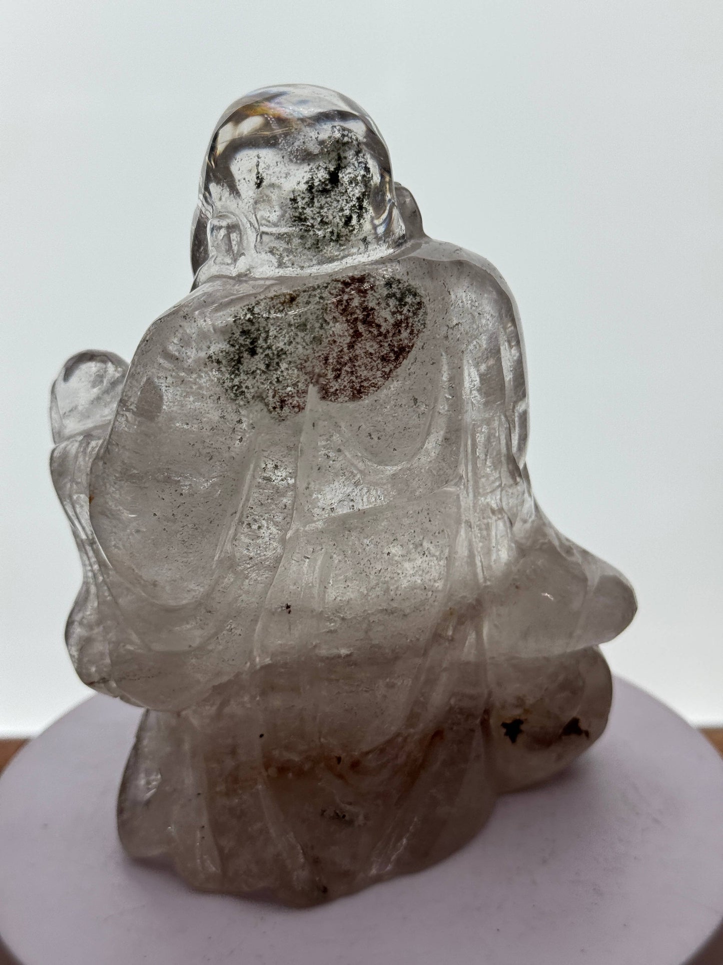 Happy Laughing Buddha Lodolite garden quartz H422