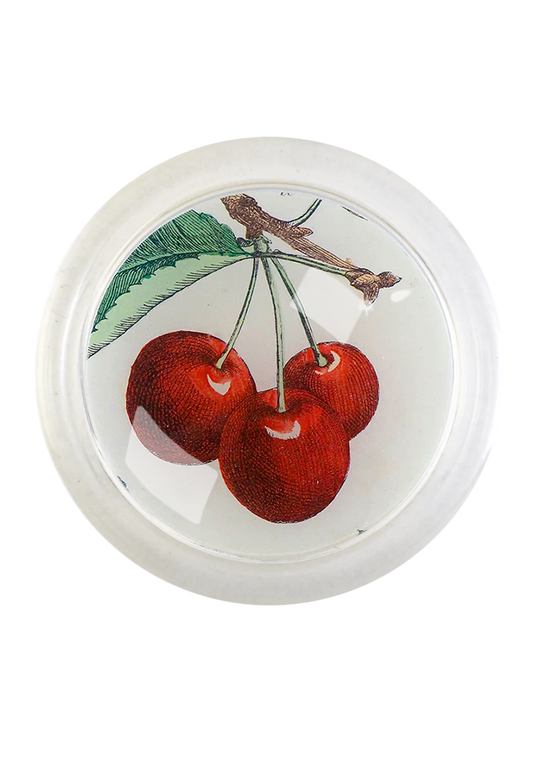 Cherry 4" Round Glass Coaster