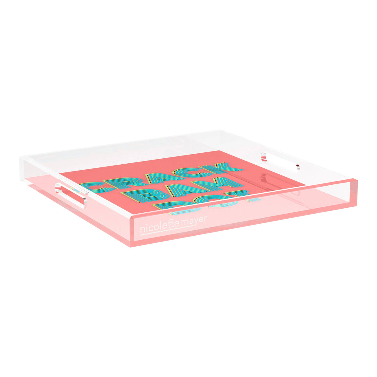 Mahjong Crack Bam Dot Petal Tendril Square Decorative Tray