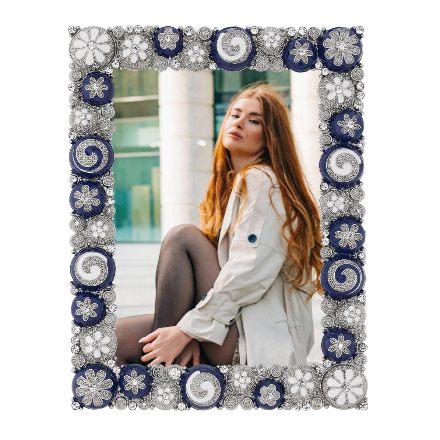Blue & White Charisma 5" x 7" Picture Frame | Photo Frame