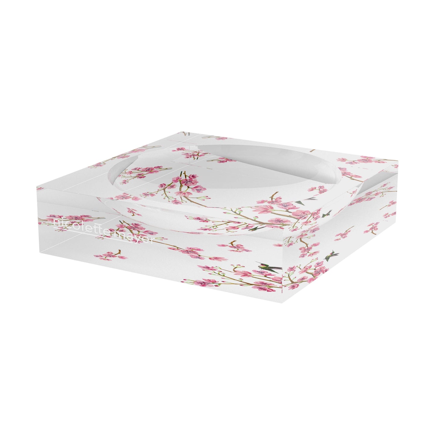 Blossom Fantasia White Acrylic Candy Catchall Dish
