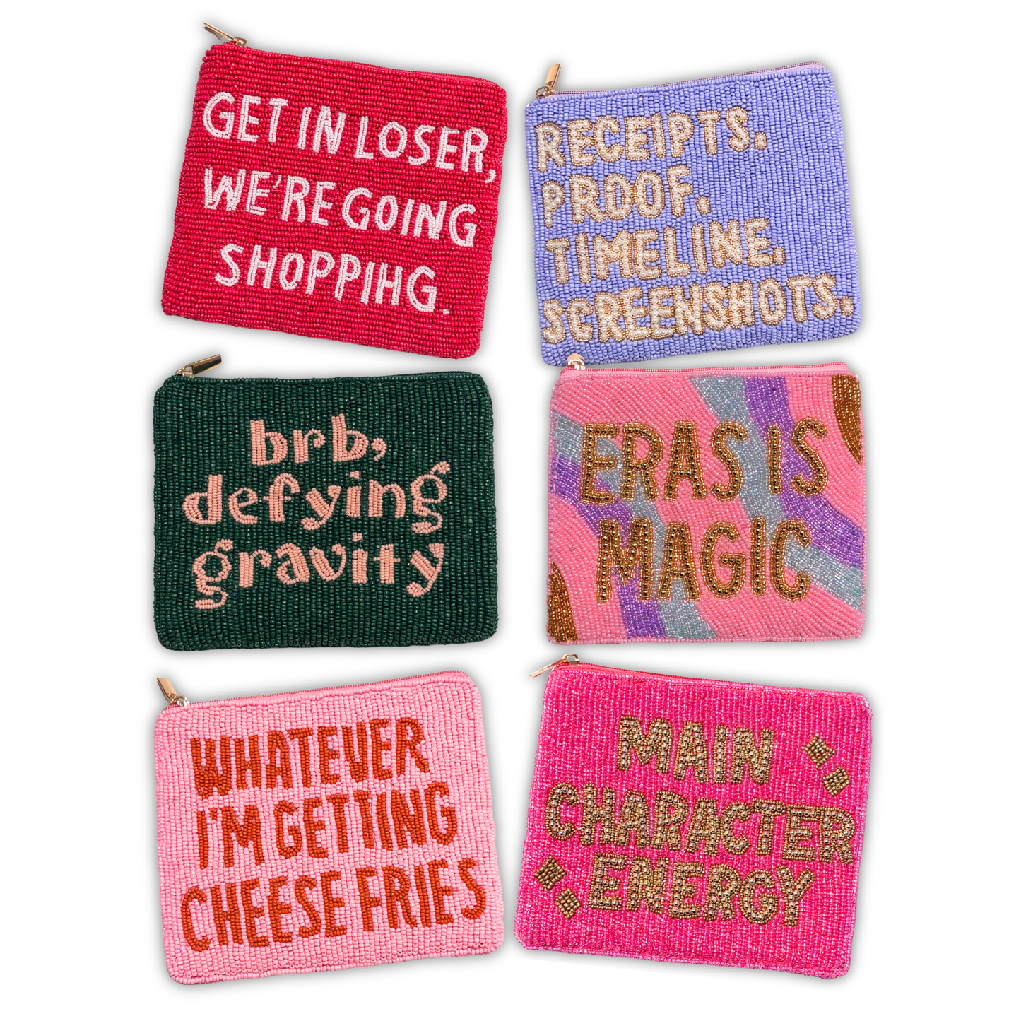 Beaded Coin Purse - Various Sayings