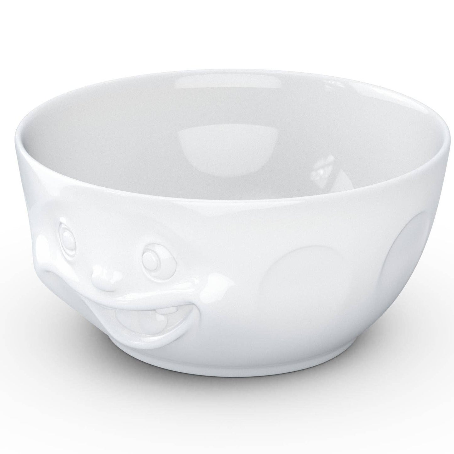 Big Porcelain Serving Bowl, 'Out of Control' Face