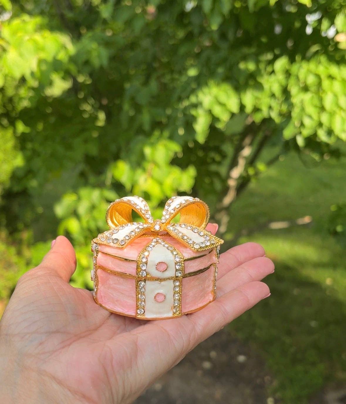 Enamel Crystal Ring Boxes