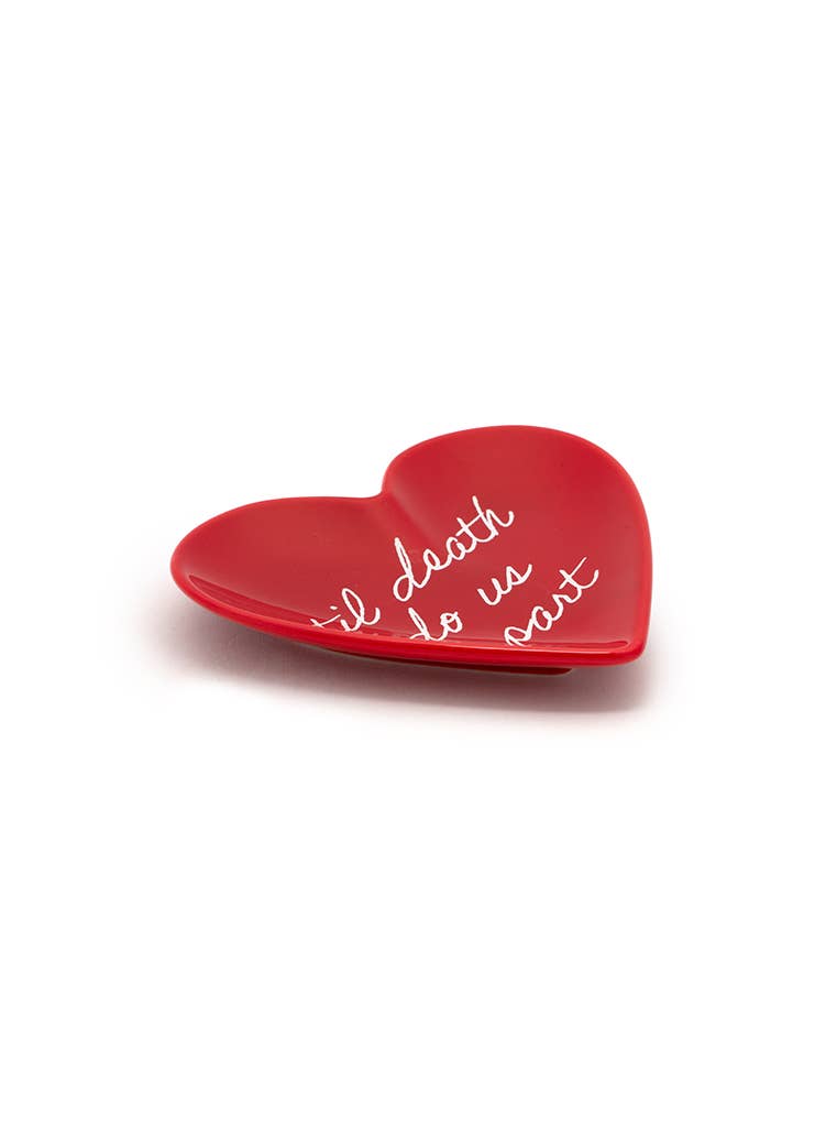 Ceramic Trinket Tray - Heart - "Til Death Do Us Part"