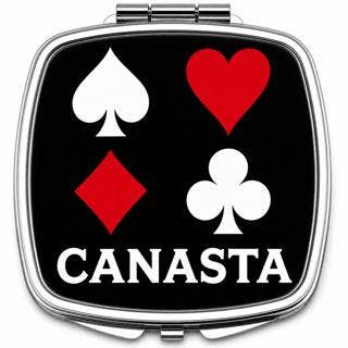 Canasta Card Game Square Compact Mirror