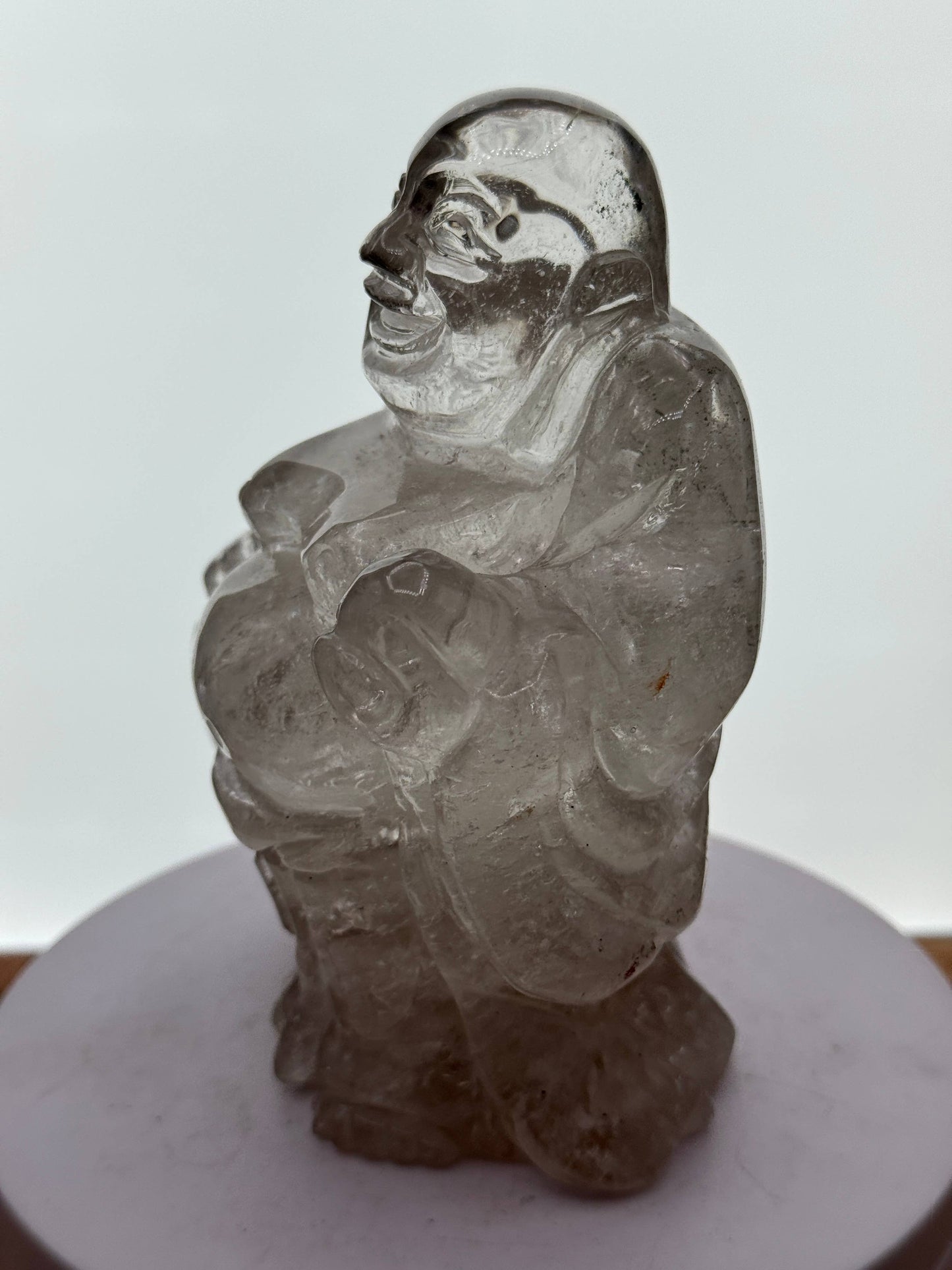 Happy Laughing Buddha Lodolite garden quartz H422