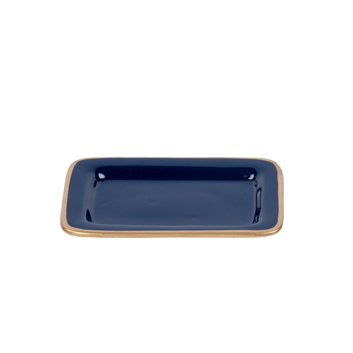 Gracie Enameled Tray (Indigo Blue)