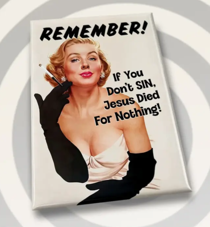 Campy Retro Rectangle Fridge Magnets- Assorted Styles