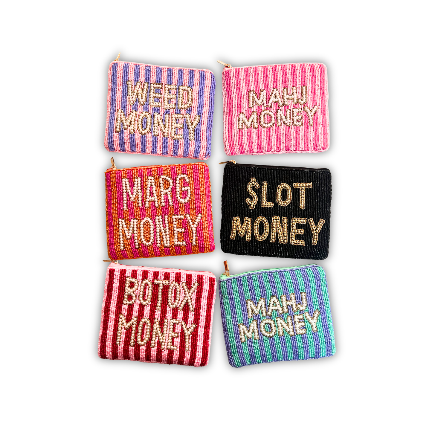 Beaded Coin Purse - Various Sayings