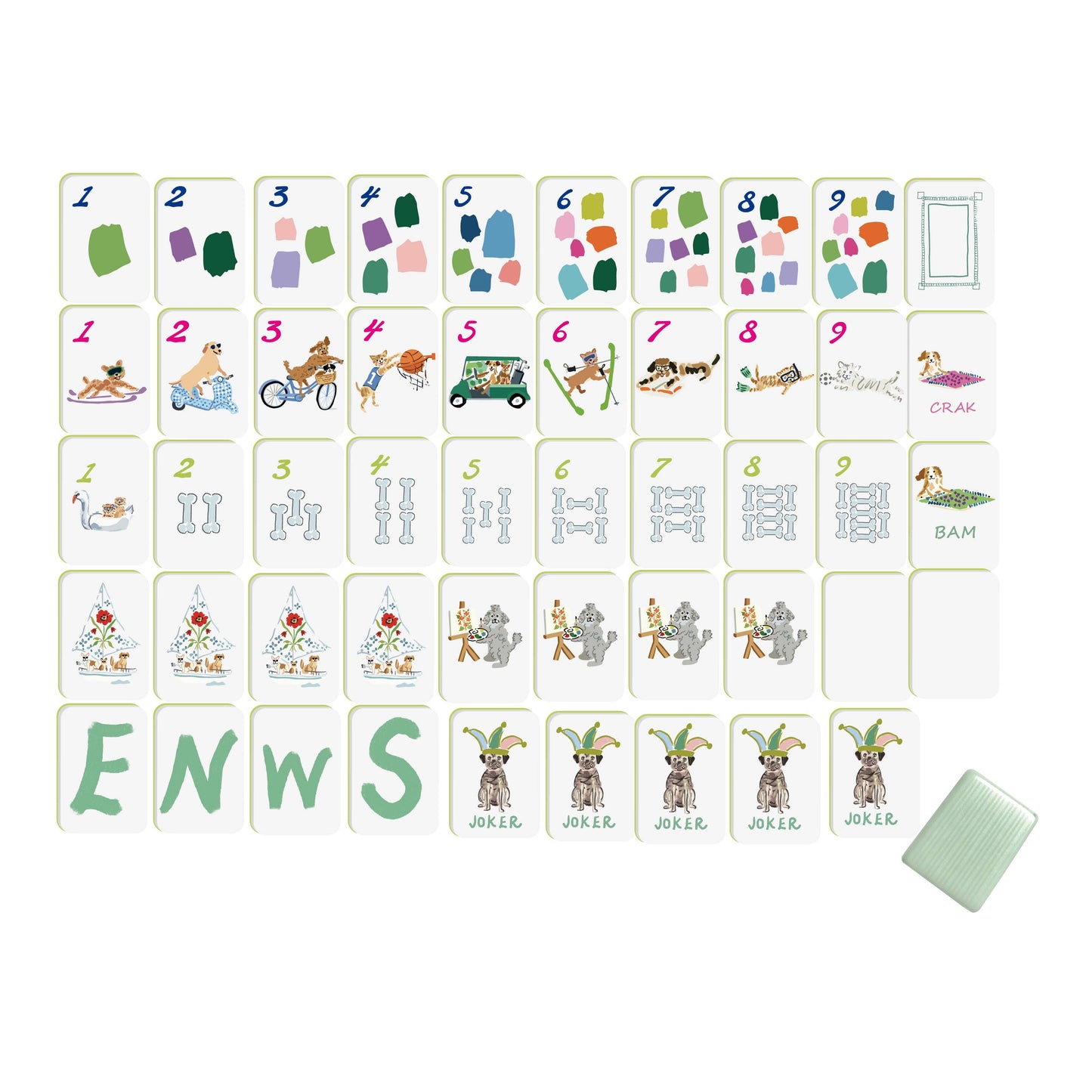Doggie Dog Mahjong Tiles