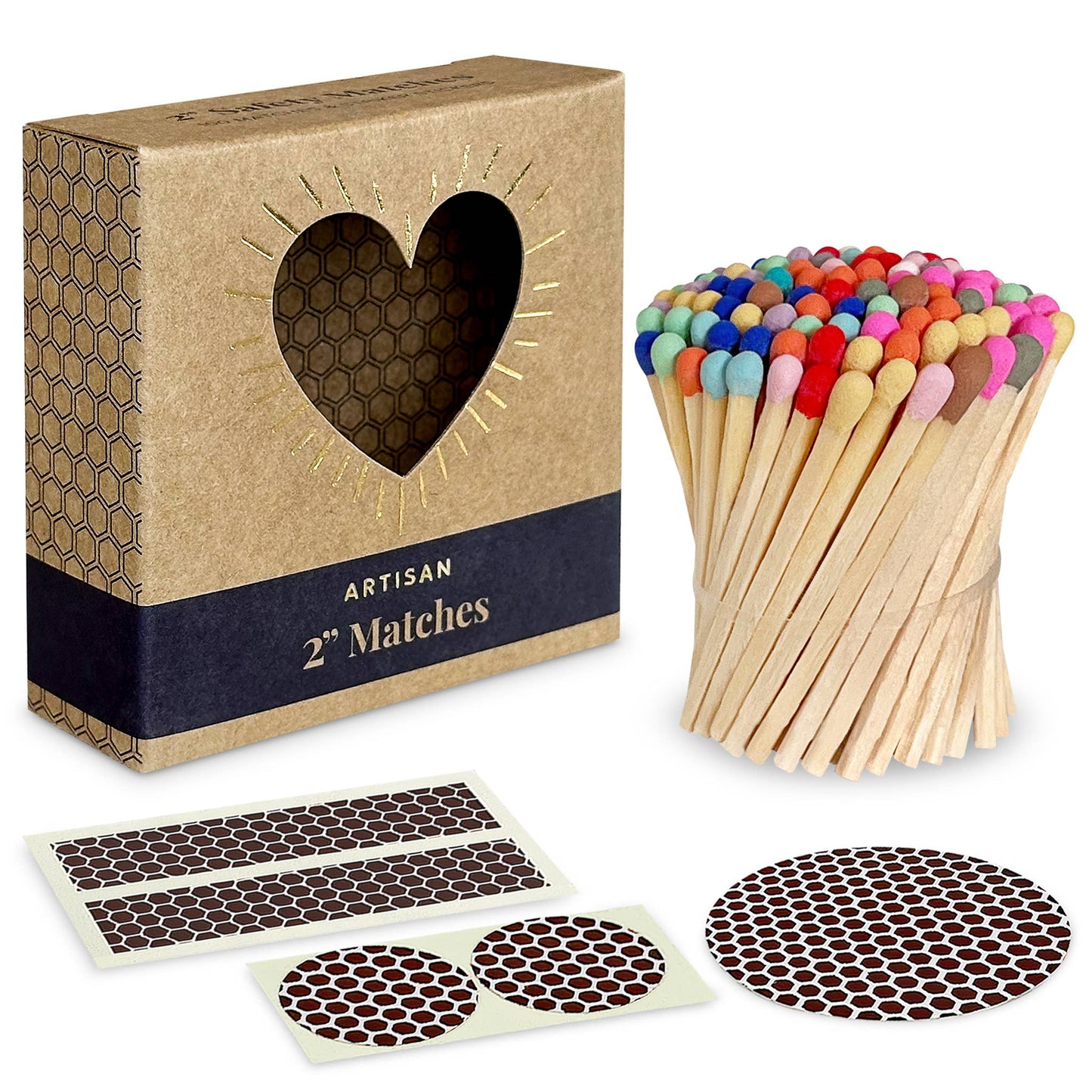 Rainbow Decorative Matches - Sizes & Styles of Your Choice