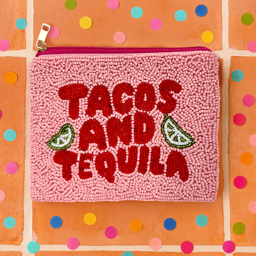 Tacos And Tequila Beaded Purse