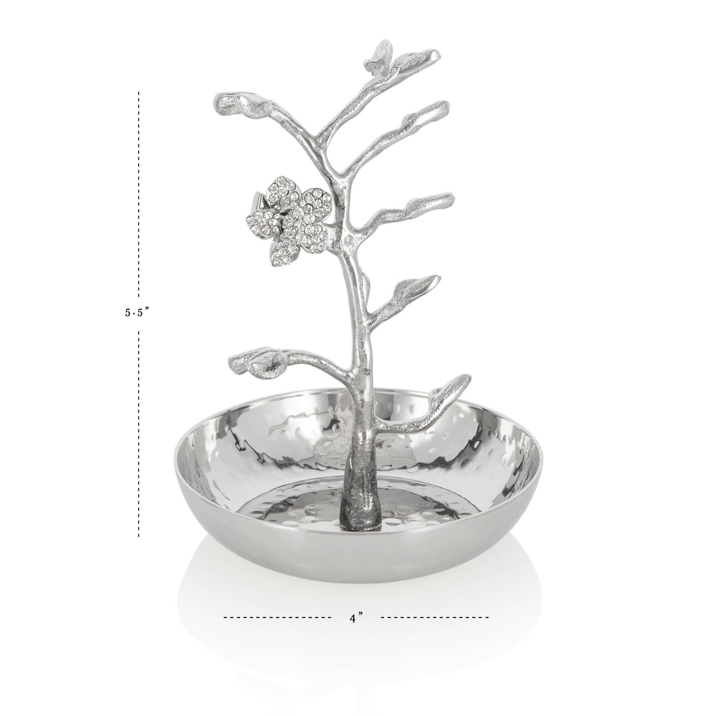 Ring Holder With Jeweled Flower Design