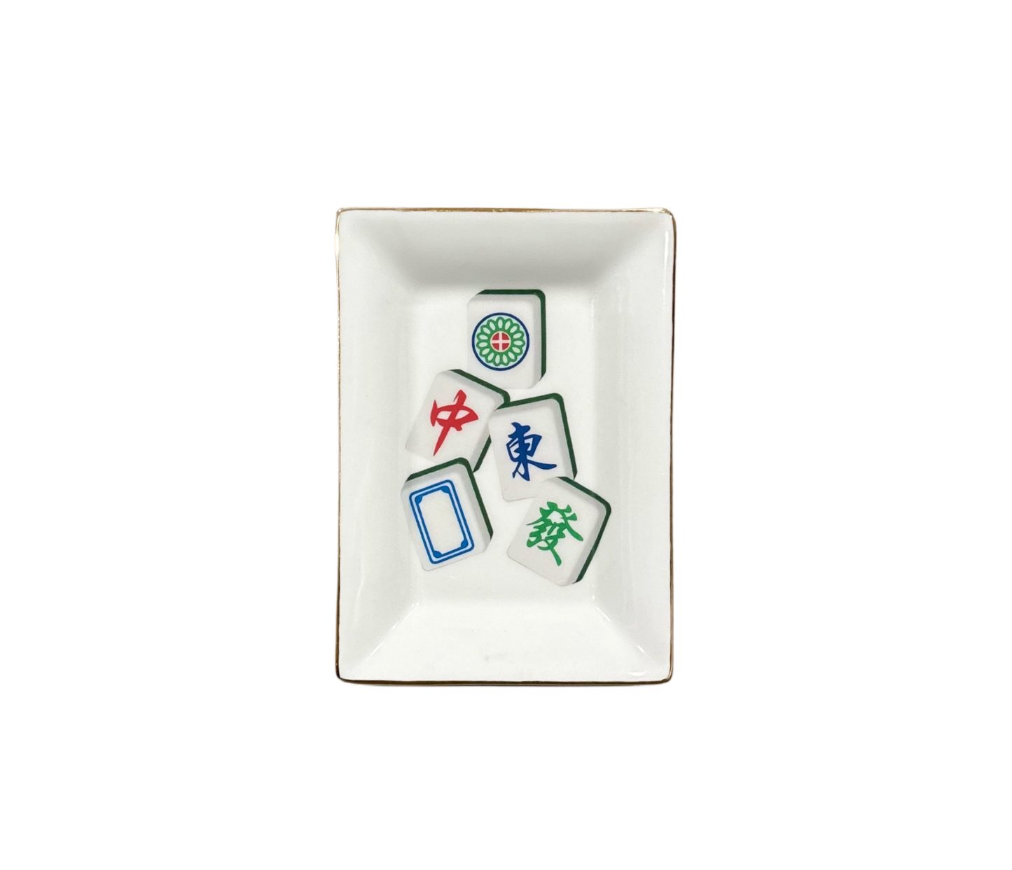 Valentines Mahjong Tiles Trinket Tray