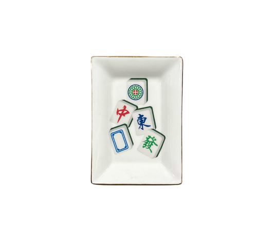 Valentines Mahjong Tiles Trinket Tray