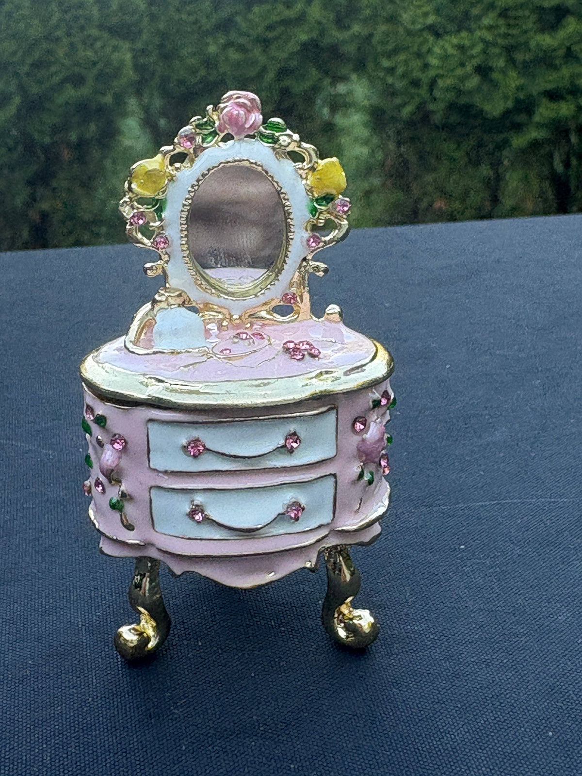 Enamel Crystal Ring Boxes