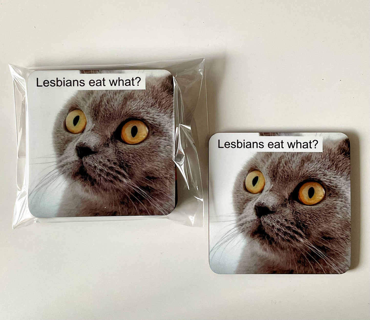 Lesbians eat what? Coaster- (each coaster)