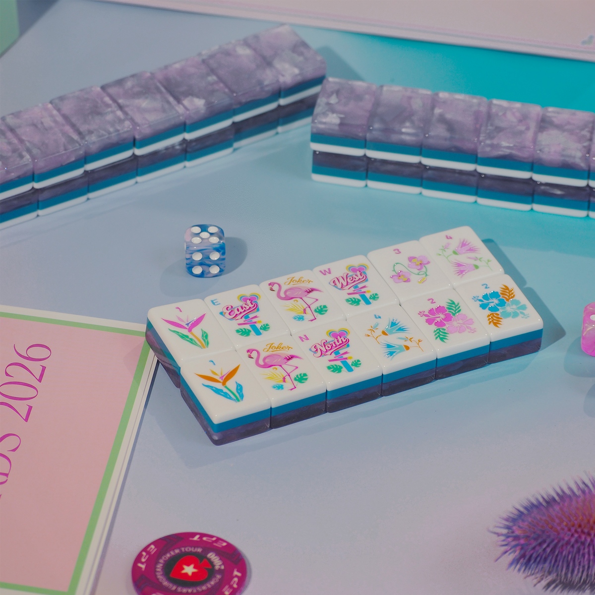 Palm Beach Bling Mahjong Set - Lavender