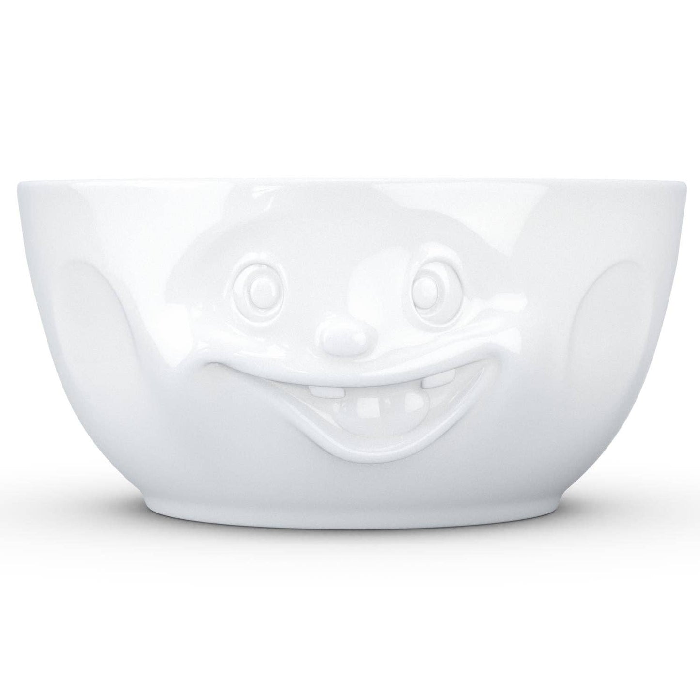 Big Porcelain Serving Bowl, 'Out of Control' Face