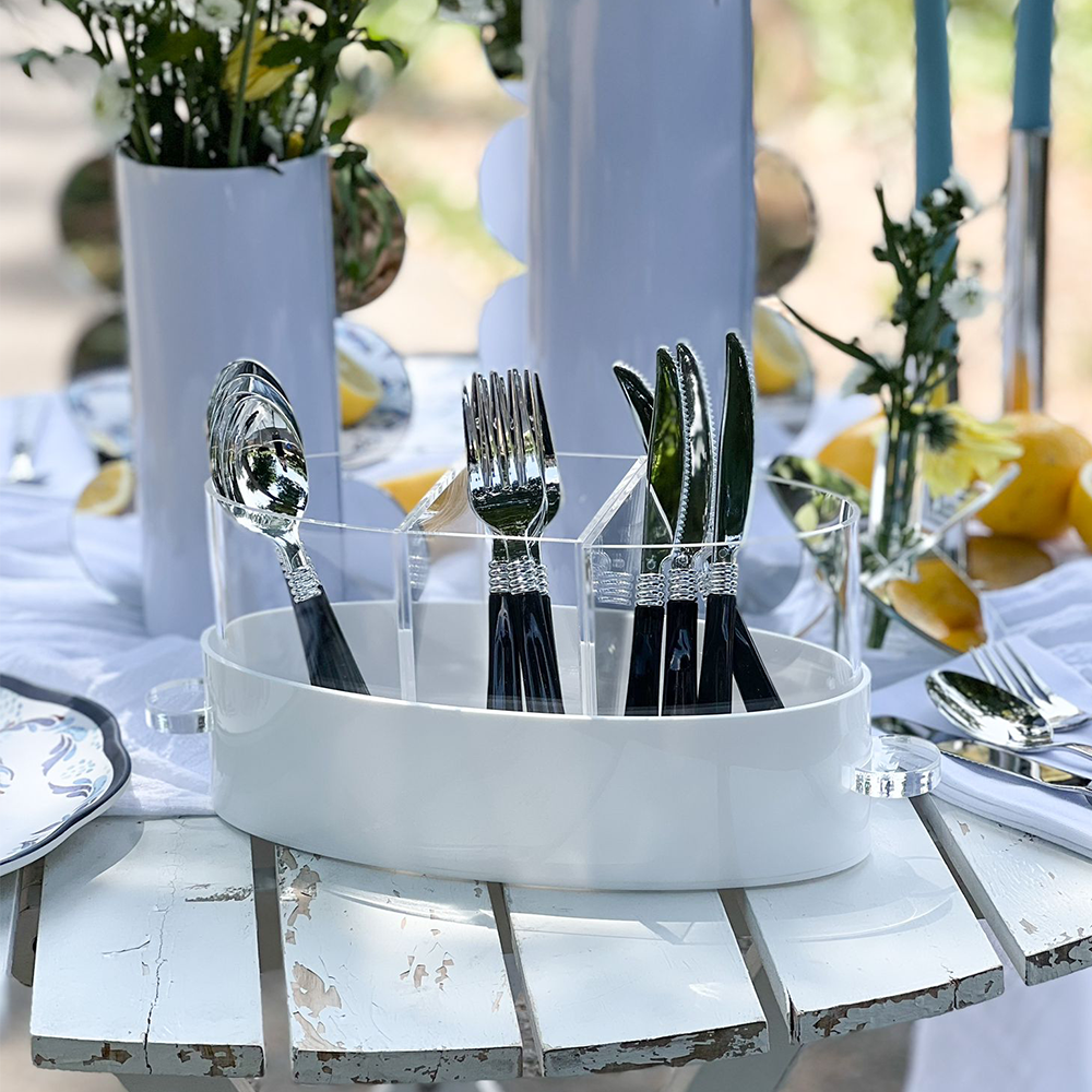 Lucite Utensils Caddy/Holder