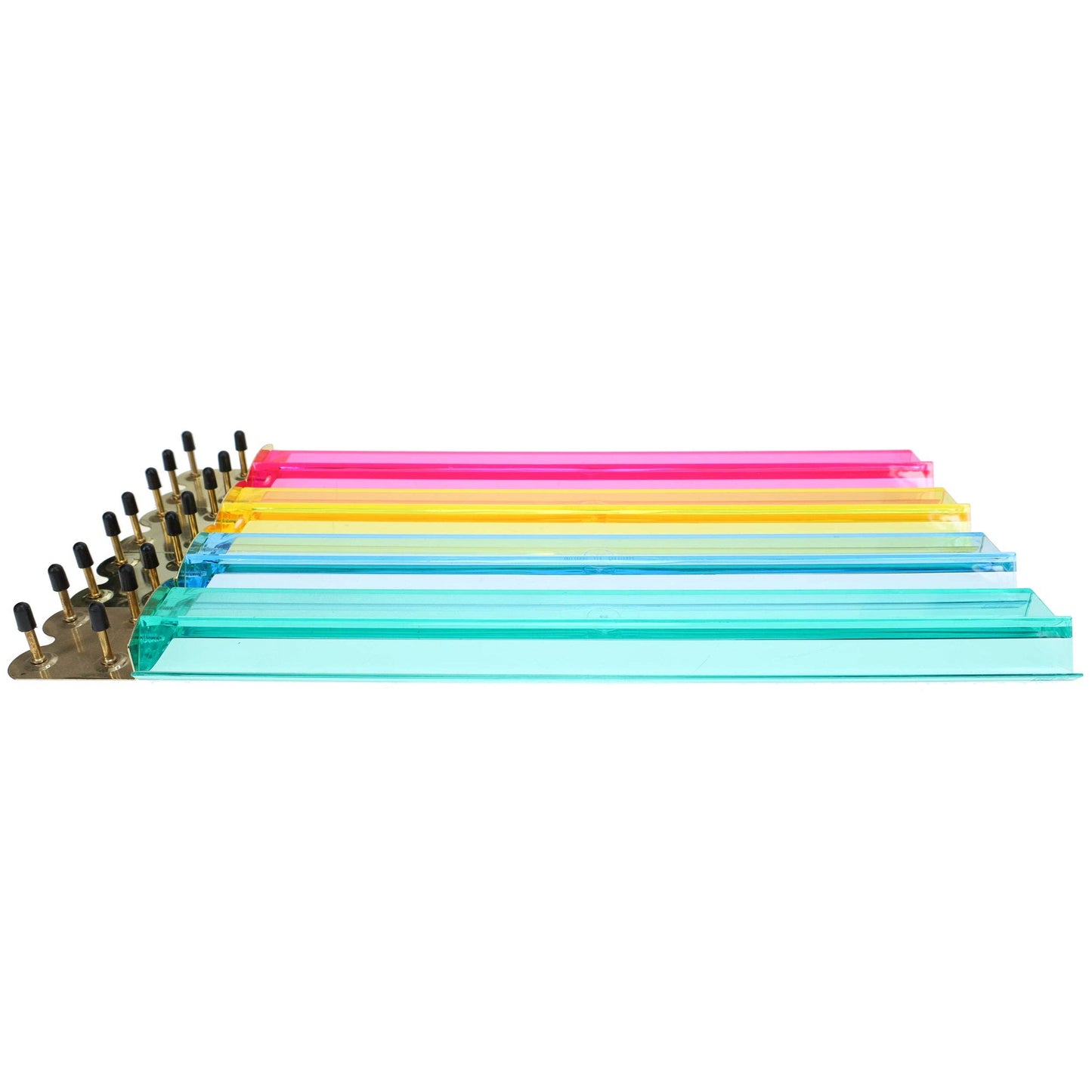 4 Plastic Mahjong Racks - Includes Blue, Green, Pink & Yellow