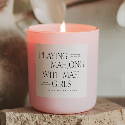 *EXCLUSIVE* Playing Mahjong with Mah Girls 15 oz Soy Candle