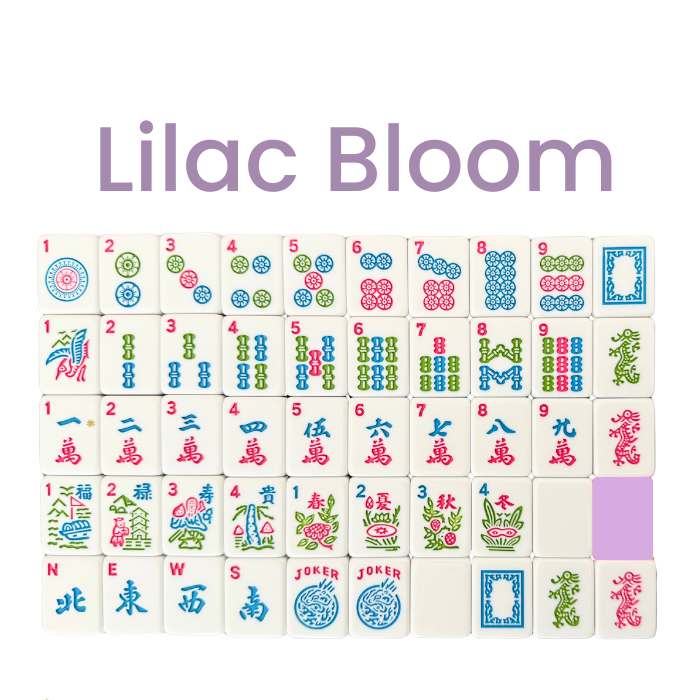 American Mahjong Tile Set in Yellow/ Lilac/ Ocean Blue