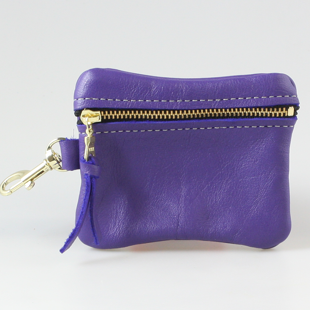 Soft Leather Zippered Pouch
