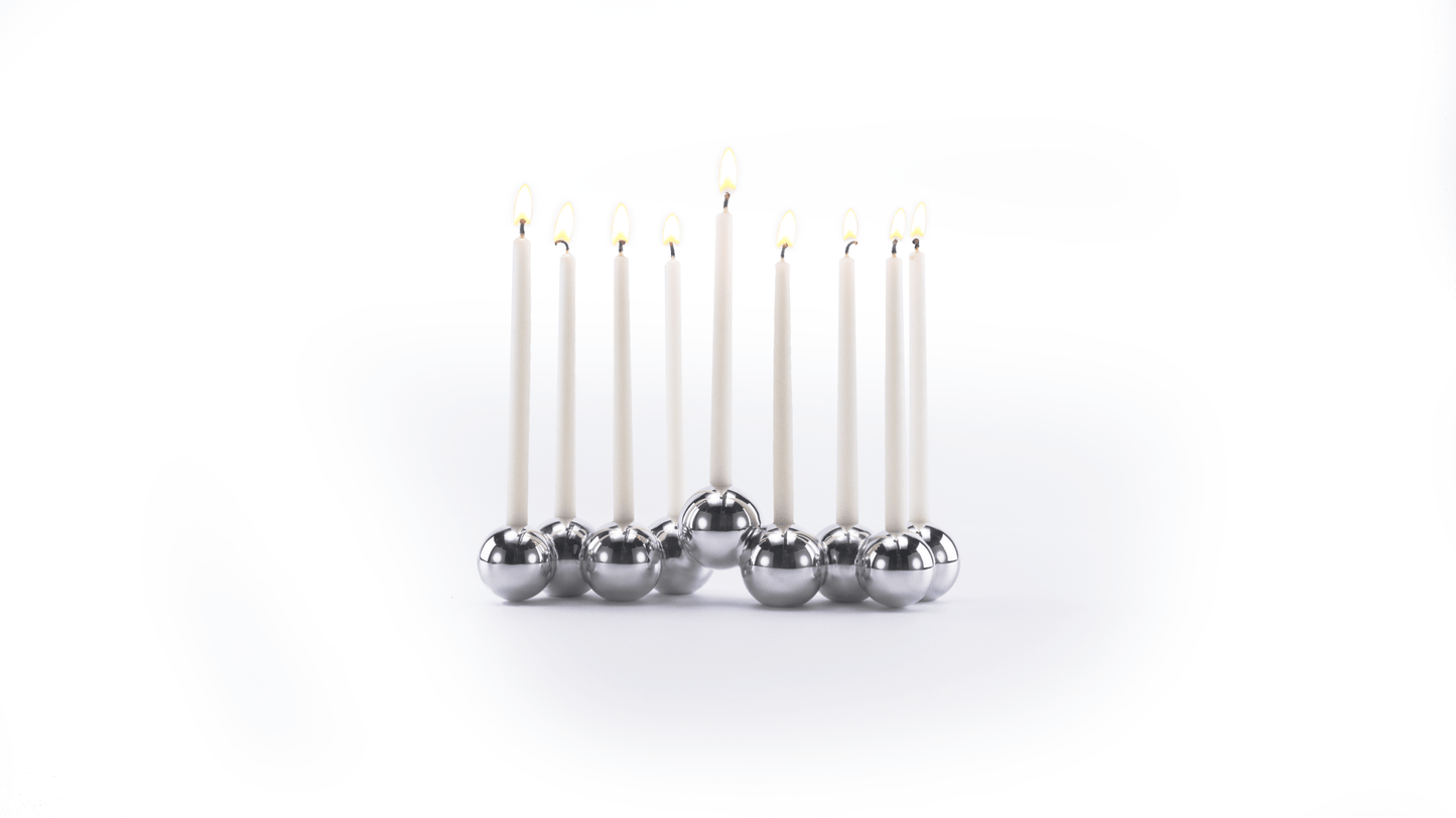 Bubble Menorah (Aluminum)